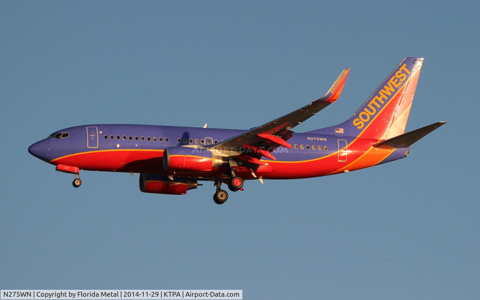 N275WN, 2007 Boeing 737-7H4 C/N 36153, TPA 2014