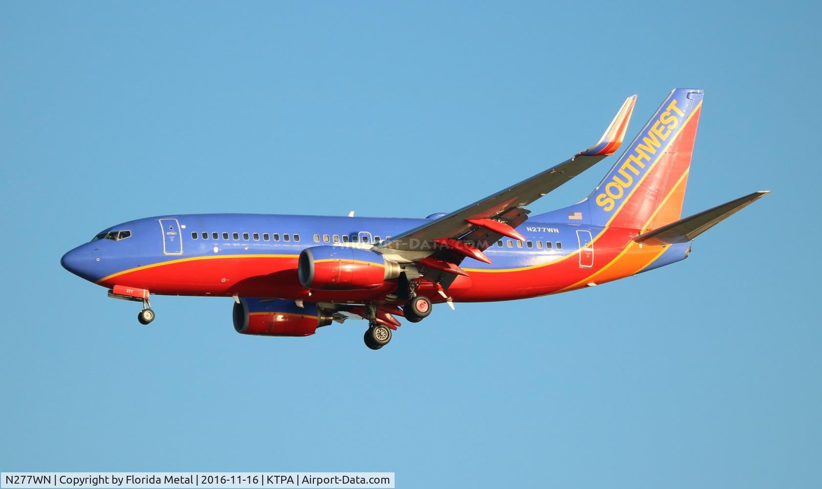 N277WN, 2007 Boeing 737-7H4 C/N 32531, TPA 2016