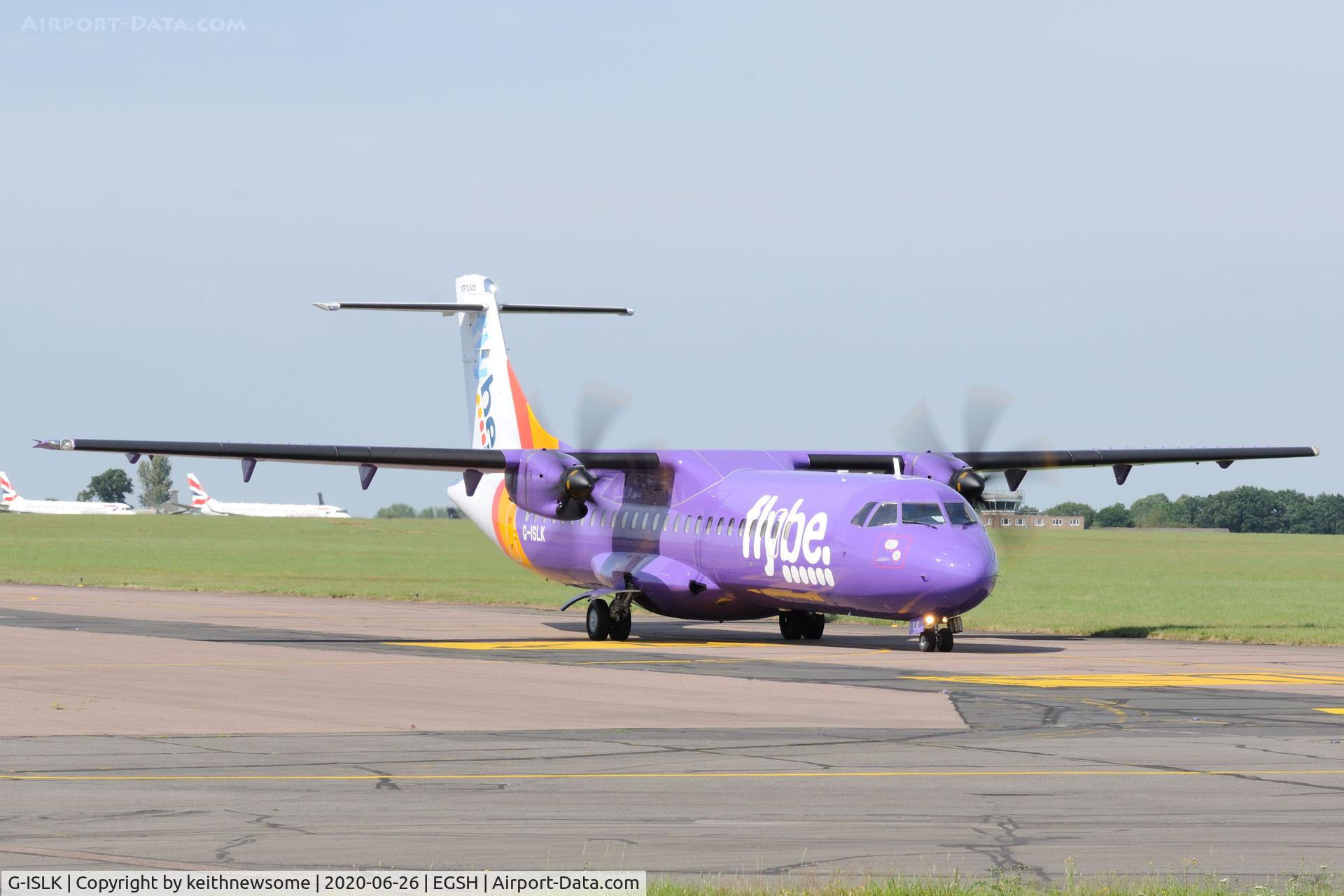 G-ISLK, 2000 ATR 72-212A C/N 634, Arriving at Norwich from Jersey, for paintwork.