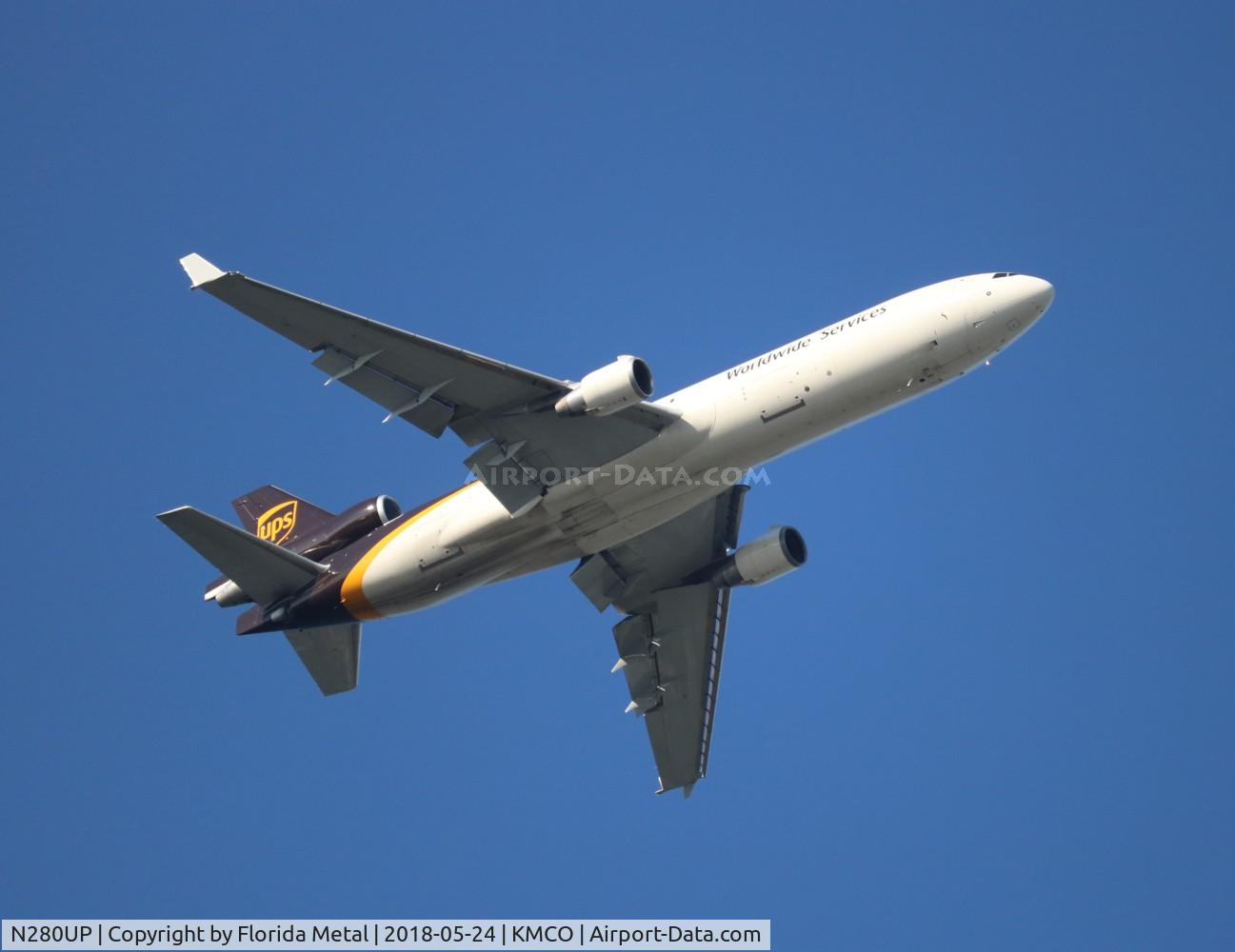 N280UP, 1997 McDonnell Douglas MD-11F C/N 48634, MCO 2018
