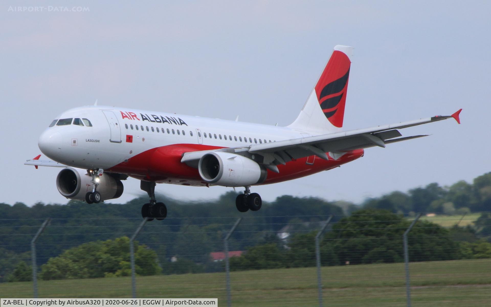 ZA-BEL, 2007 Airbus A319-132 C/N 3142, Arriving at Luton