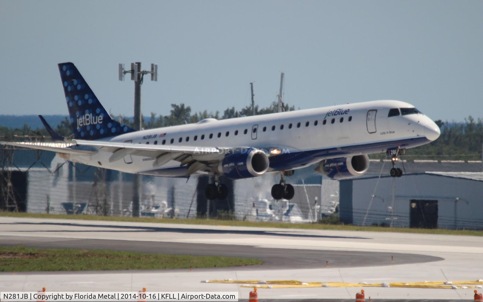 N281JB, 2007 Embraer 190AR (ERJ-190-100IGW) C/N 19000103, FLL 2014