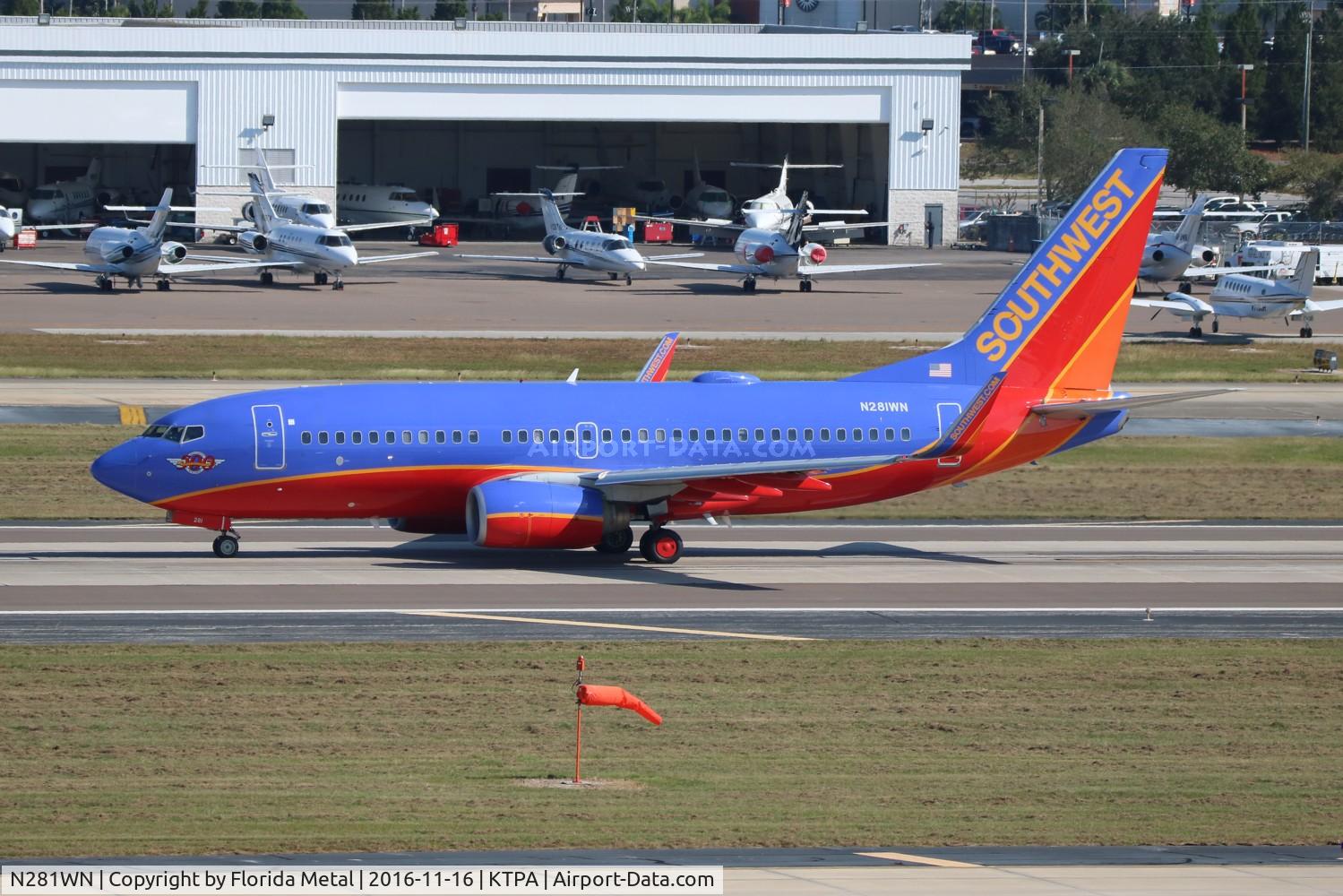 N281WN, 2007 Boeing 737-7H4 C/N 36528, TPA 2016