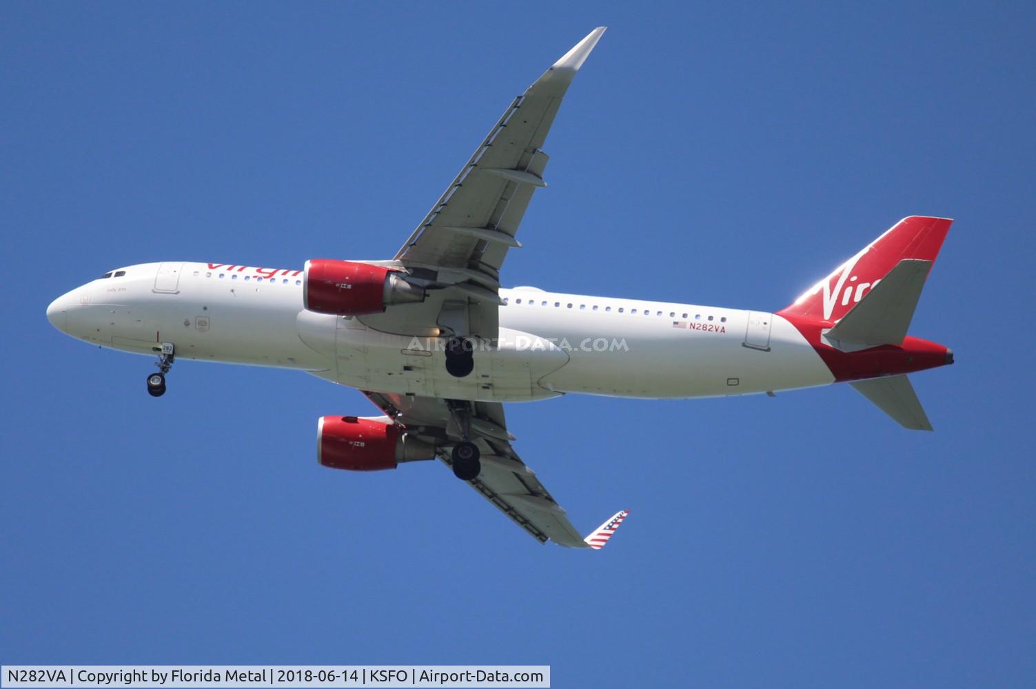 N282VA, 2015 Airbus A320-214 C/N 6704, SFO 2018