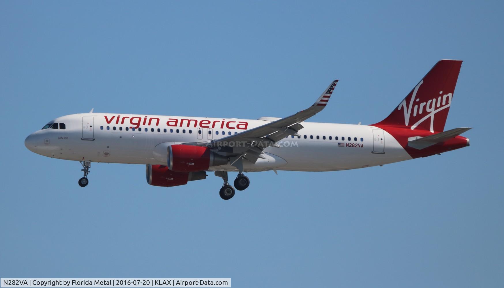 N282VA, 2015 Airbus A320-214 C/N 6704, LAX 2016