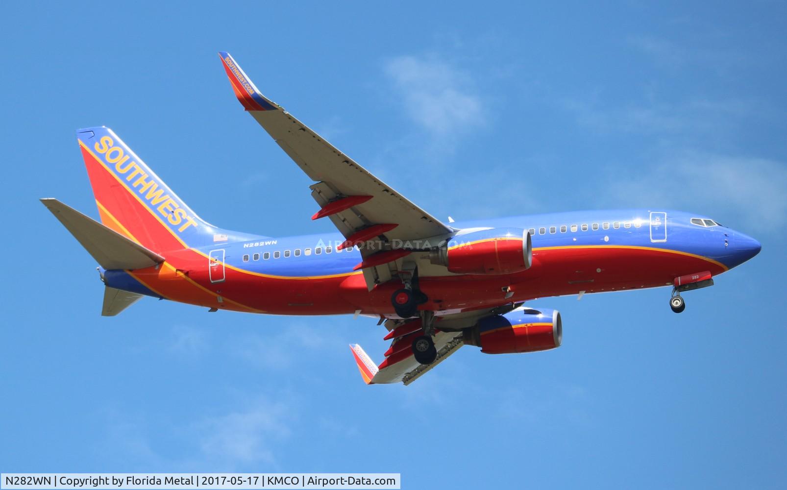 N282WN, 2007 Boeing 737-7H4 C/N 32534, MCO 2017