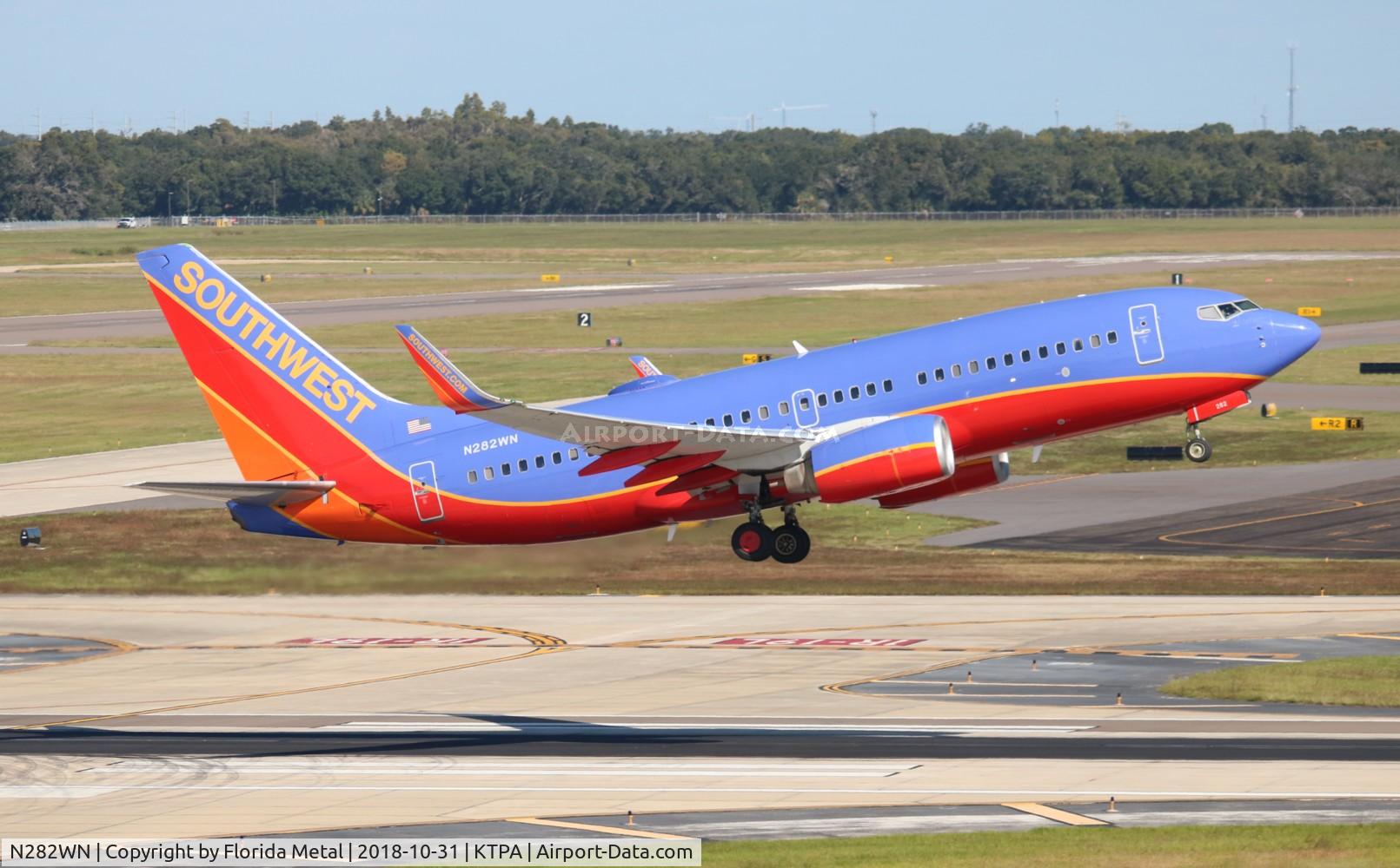 N282WN, 2007 Boeing 737-7H4 C/N 32534, TPA 2018