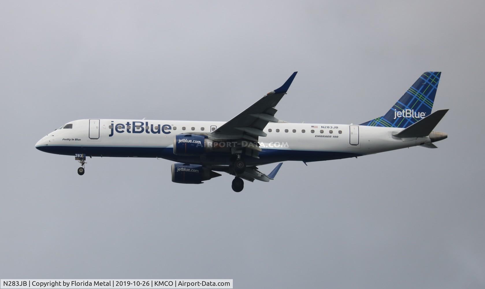 N283JB, 2007 Embraer 190AR (ERJ-190-100IGW) C/N 19000125, MCO 2019