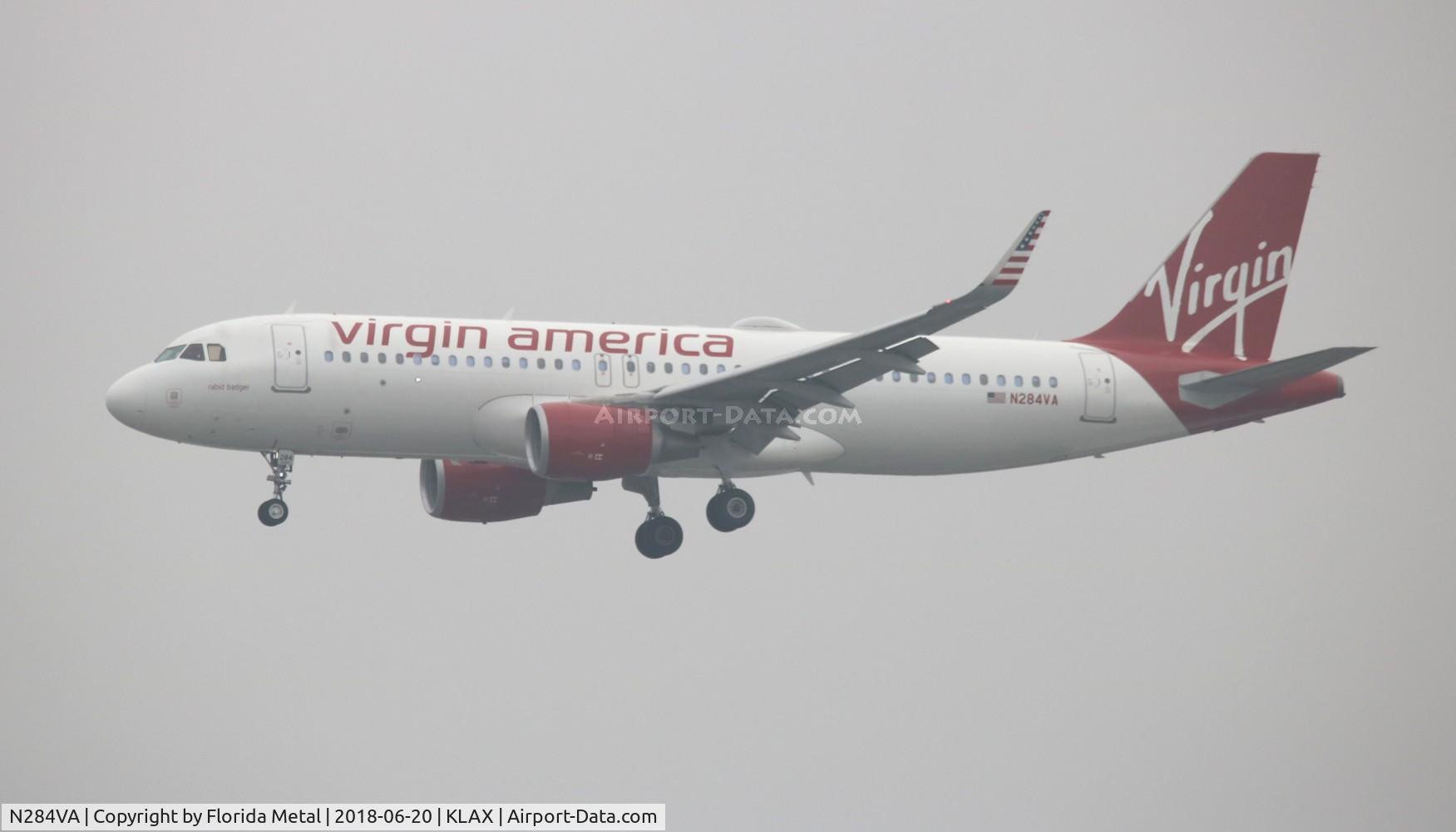 N284VA, 2015 Airbus A320-214 C/N 6835, LAX 2018