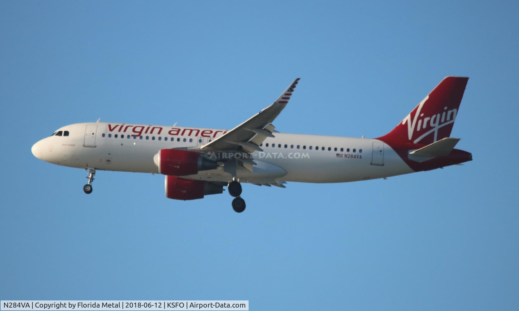 N284VA, 2015 Airbus A320-214 C/N 6835, SFO 2018