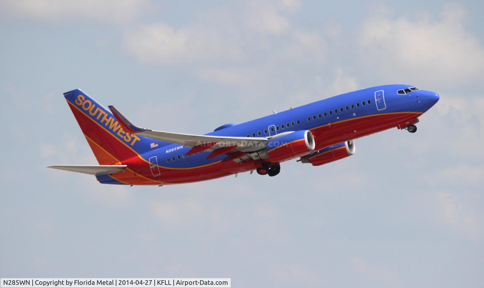 N285WN, 2007 Boeing 737-7H4 C/N 32536, FLL 2014