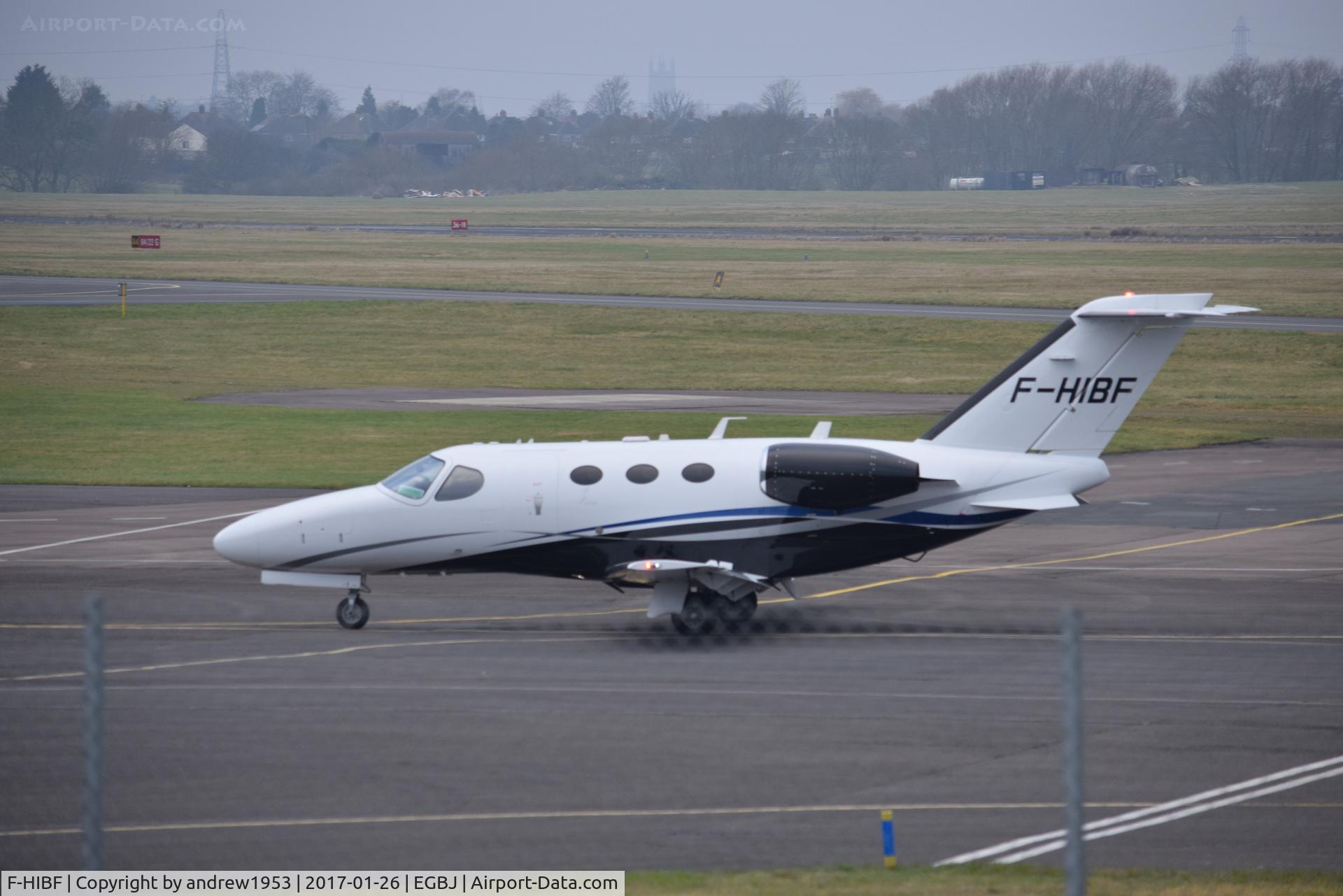 F-HIBF, 2009 Cessna 510 Citation Mustang Citation Mustang C/N 510-0262, F-HIBF at Gloucestershire Airport.
