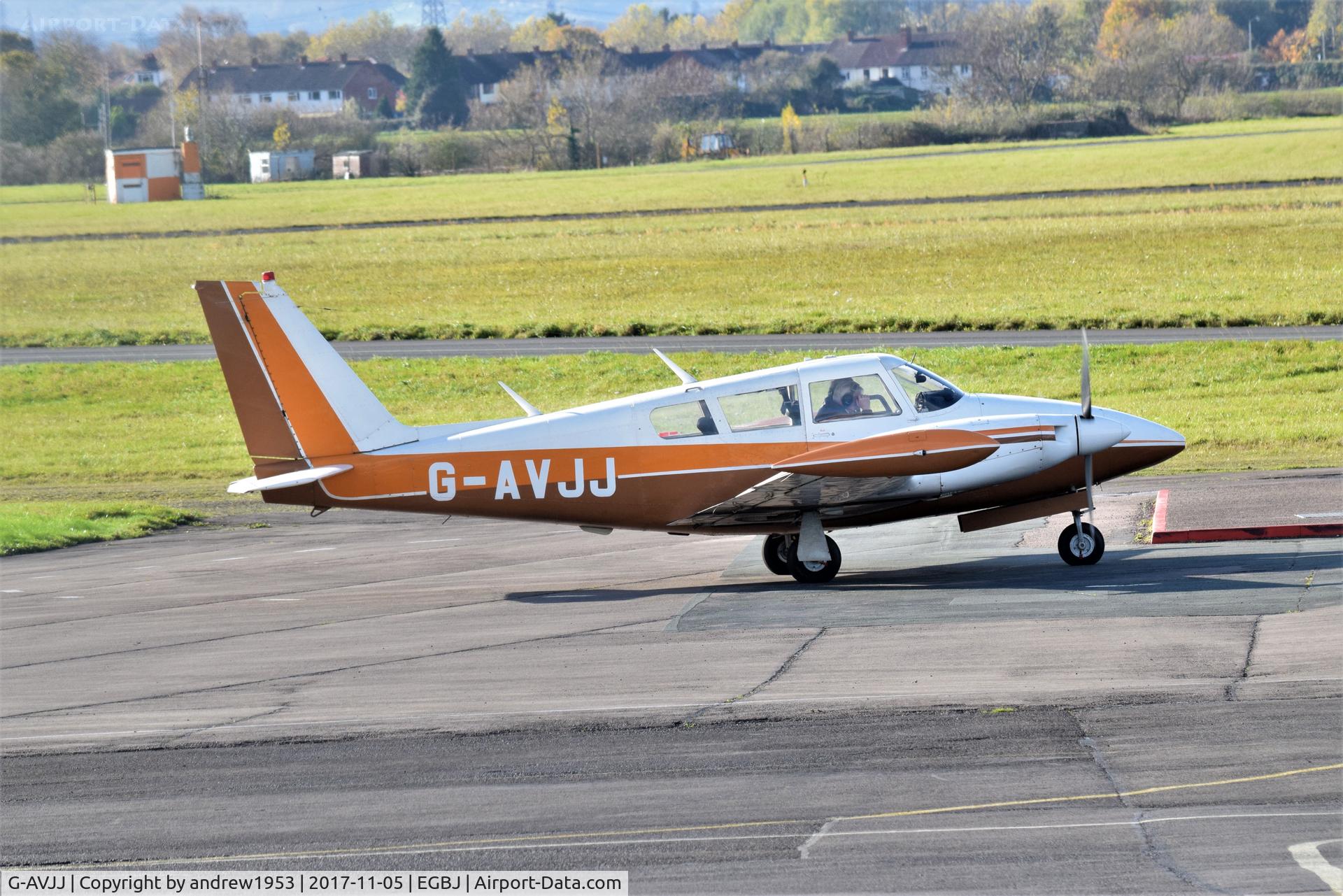 G-AVJJ, 1967 Piper PA-30-160 B Twin Comanche C/N 30-1420, G-AVJJ at Gloucestershire Airport.