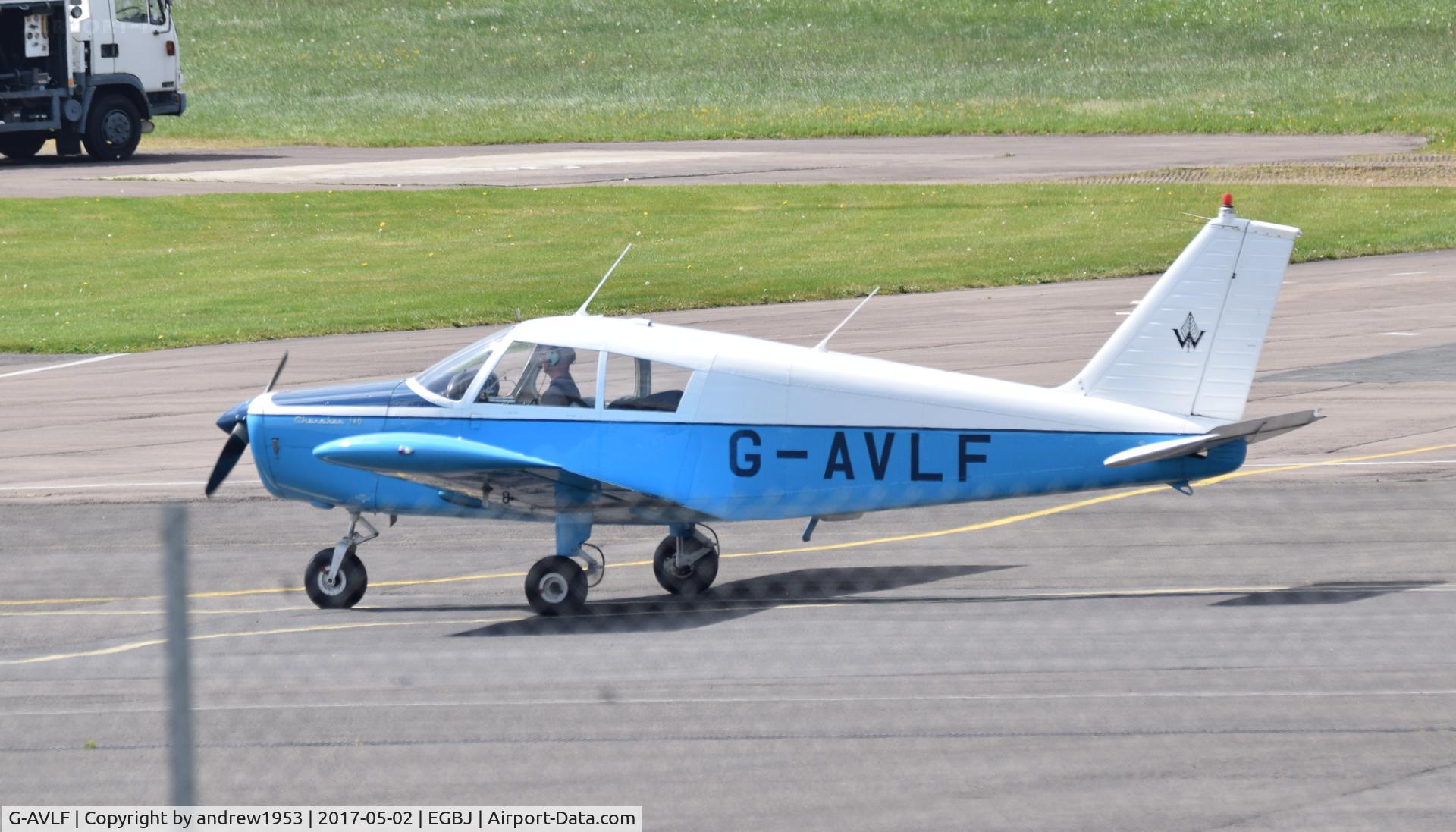 G-AVLF, 1967 Piper PA-28-140 Cherokee C/N 28-23268, G-AVLF at Gloucestershire Airport.