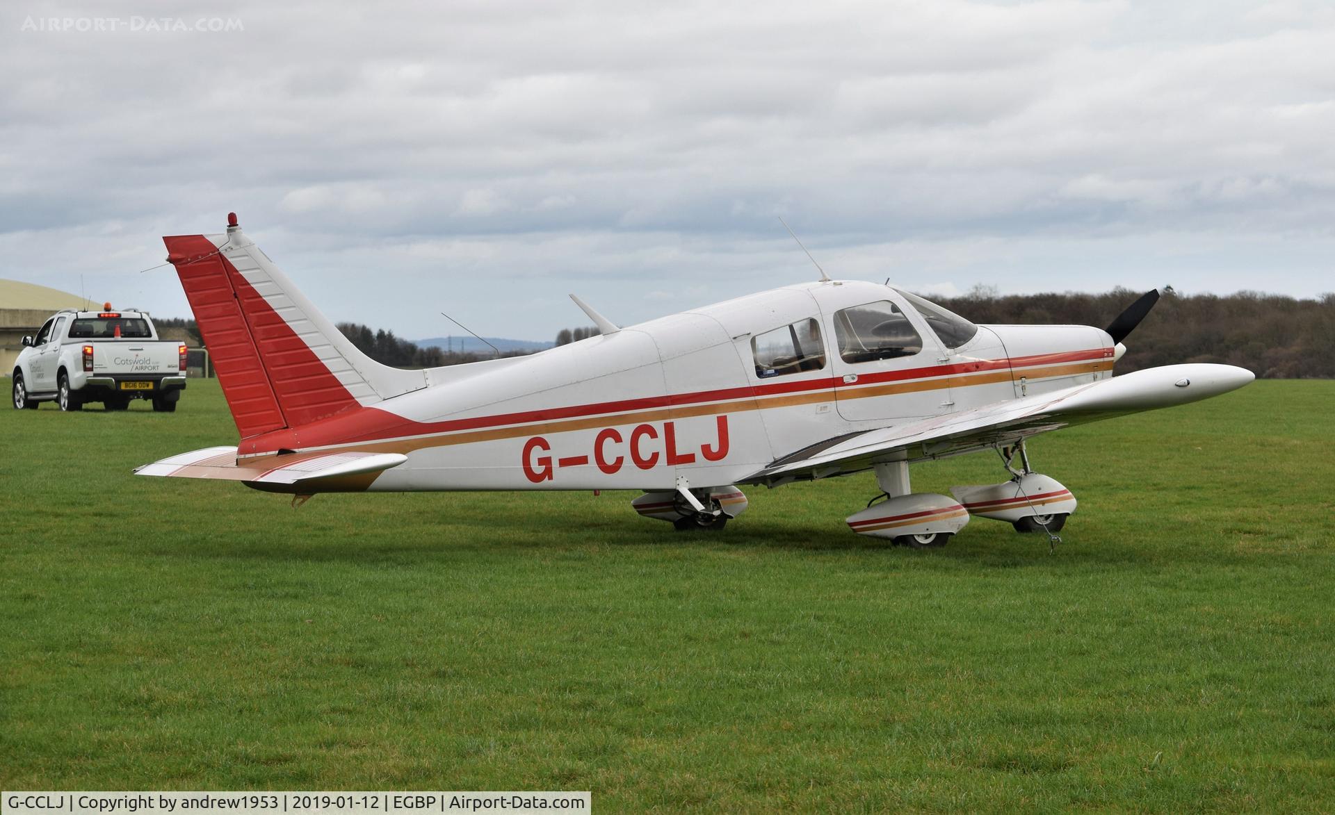G-CCLJ, 1975 Piper PA-28-140 Cherokee Cruiser C/N 28-7525049, G-CCLJ at Cotswold Airport.