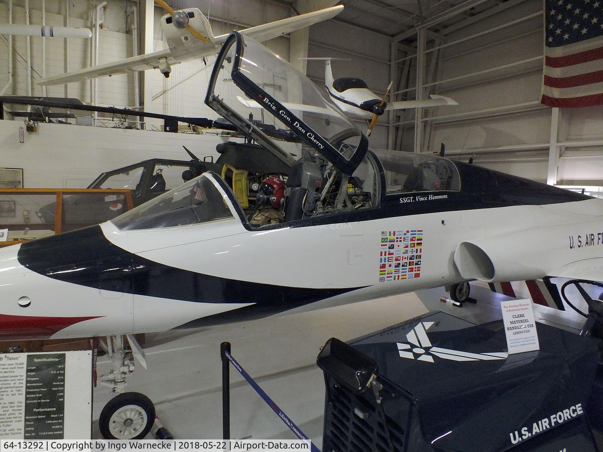 64-13292, 1964 Northrop AT-38B Talon C/N N.5721, Northrop AT-38B Talon at the Aviation Museum of Kentucky, Lexington KY