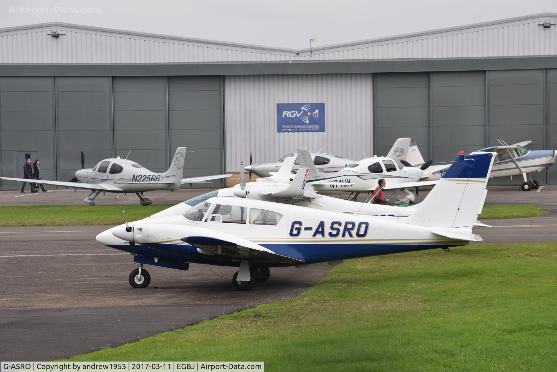 G-ASRO, 1964 Piper PA-30 Twin Comanche Twin Comanche C/N 30-395, G-ASRO at Gloucestershire Airport.