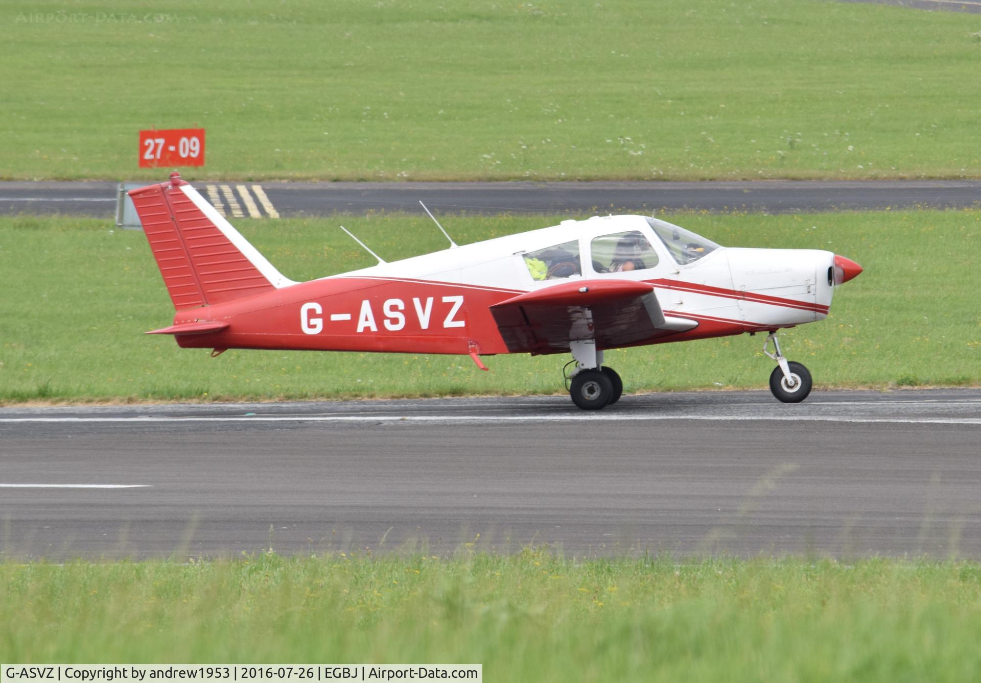 G-ASVZ, 1964 Piper PA-28-140 Cherokee C/N 28-20357, G-ASVZ at Gloucestershire Airport.