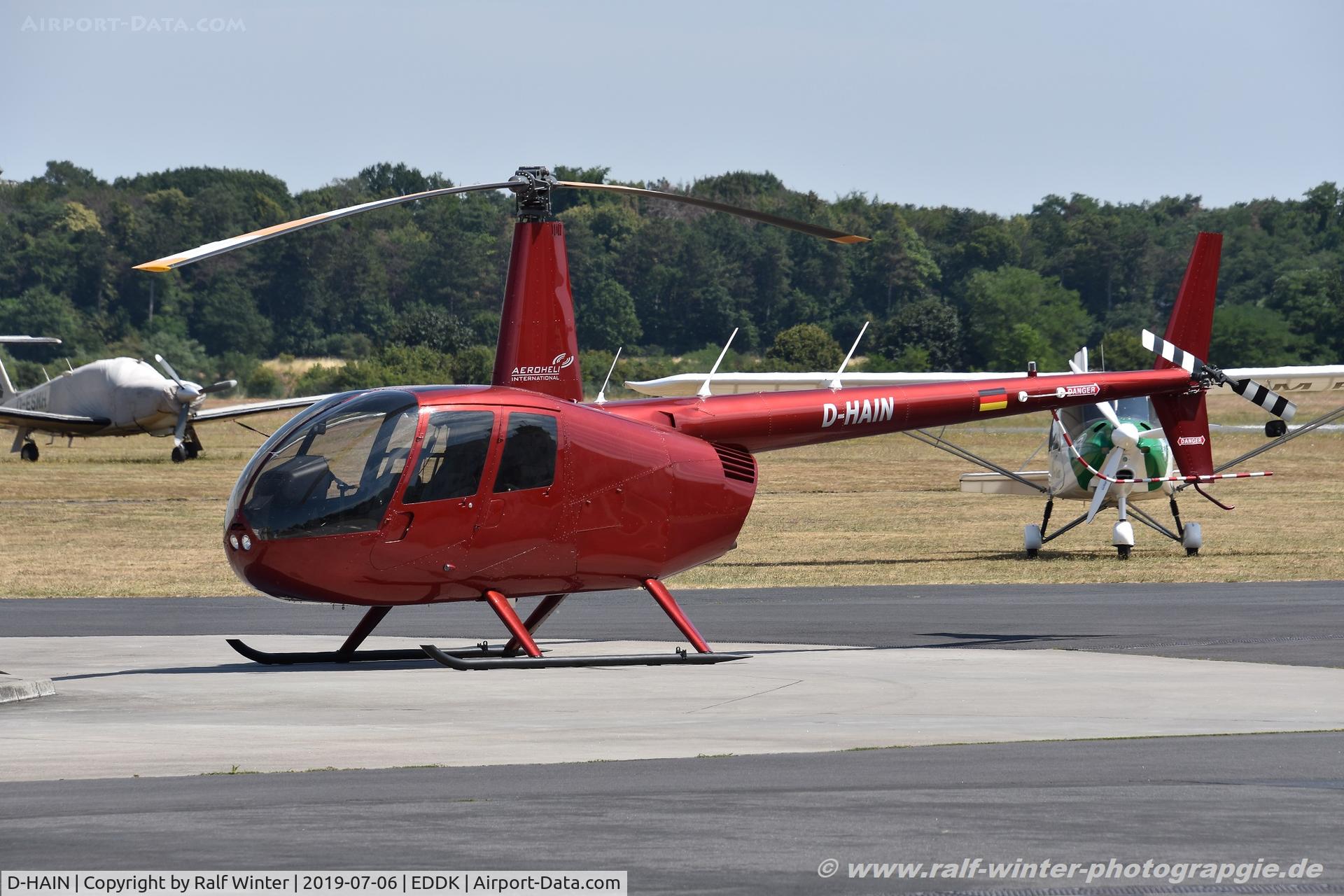 D-HAIN, 2018 Robinson R44 Raven II C/N 14308, Robinson Helicopter R44 II - Aeroheli International GmbH - 14308 - D-HAIN - 06.07.2019 - EDKB