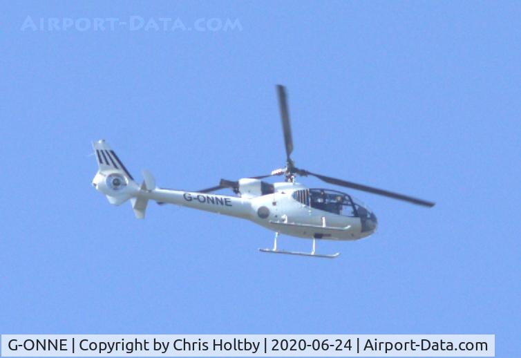G-ONNE, 1973 Westland SA-341D Gazelle HT3 C/N WA1089, Over Bromley, Kent out of Biggin Hill (ex-RAF XW858)