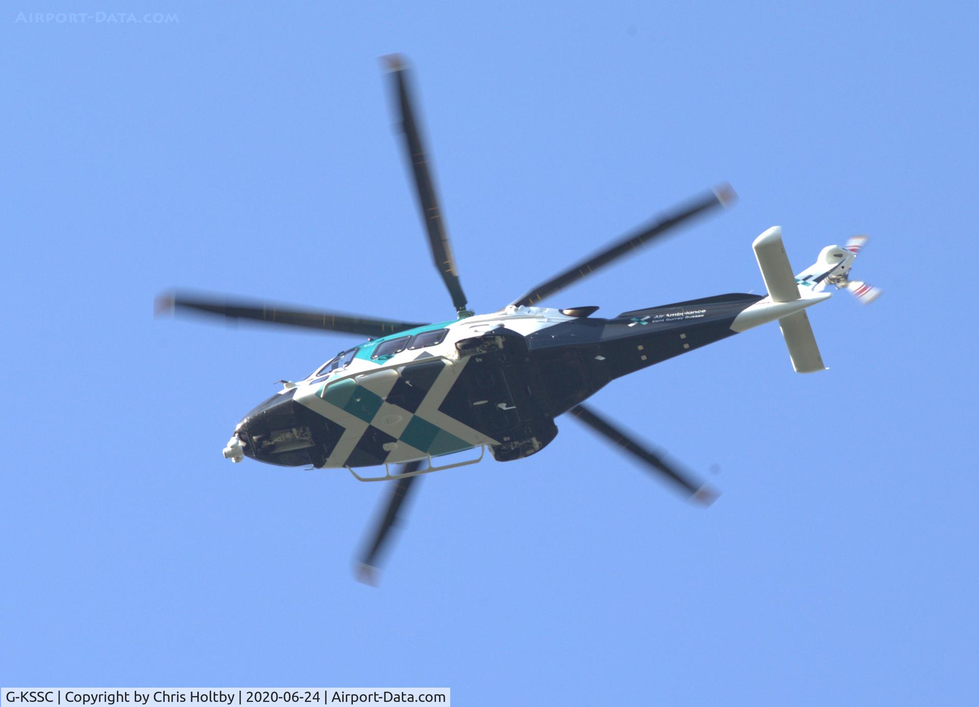 G-KSSC, 2017 Leonardo AW-169 C/N 69061, Air Ambulance over Bromley, Kent