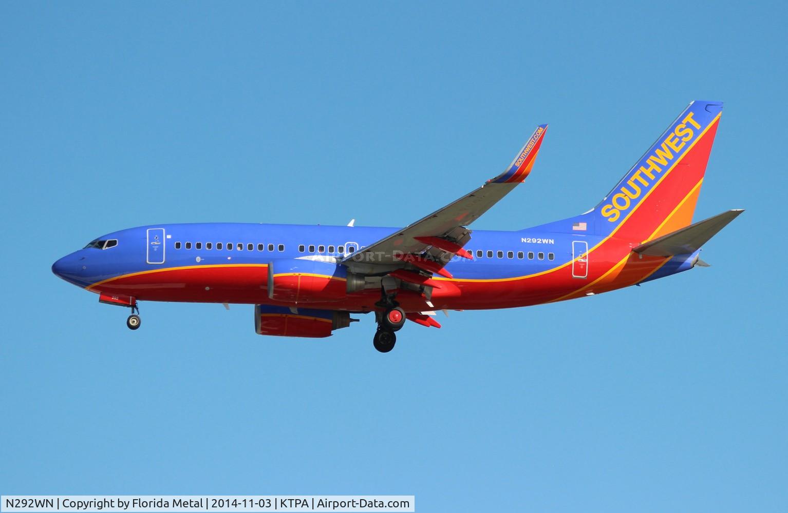 N292WN, 2007 Boeing 737-7H4 C/N 32538, TPA 2014