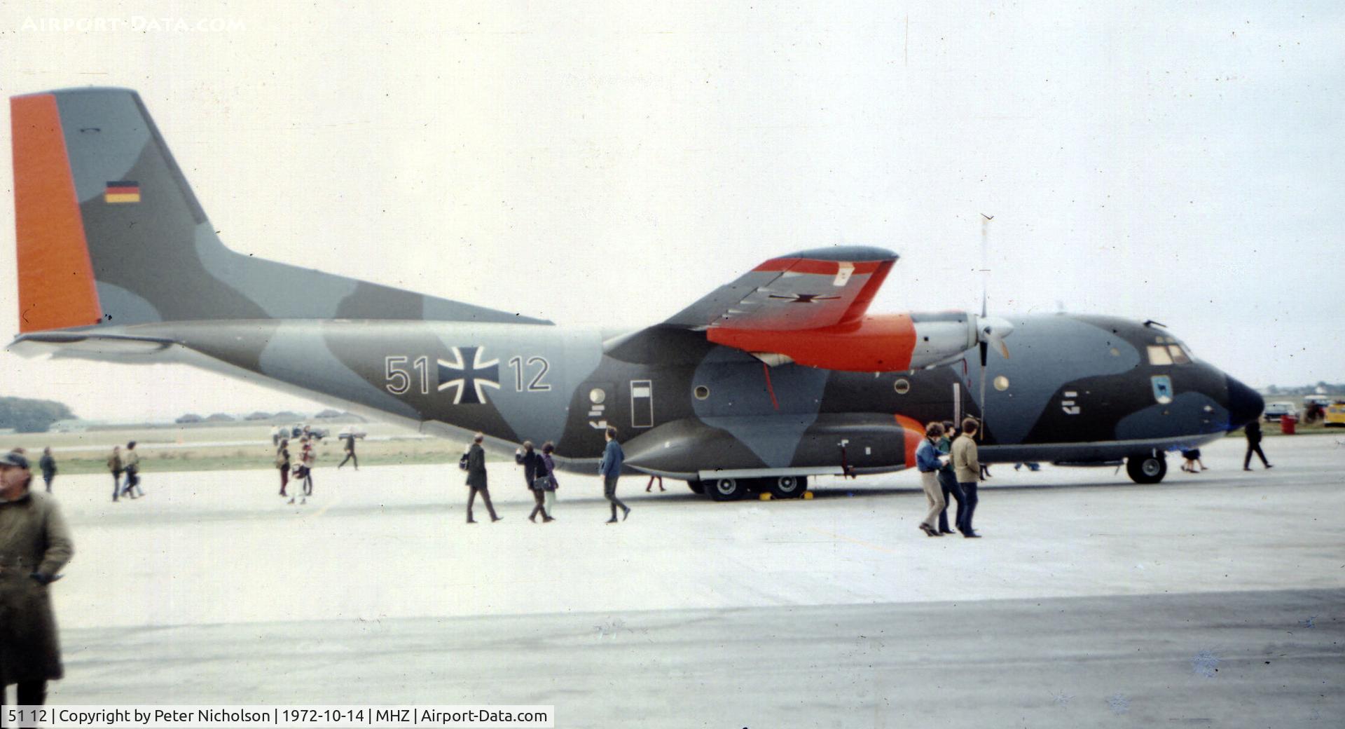 51 12, Transall C-160D C/N D149, C-160D Transall of LTG-61 in the static park at the 1972 RAF Mildenhall Open Day.