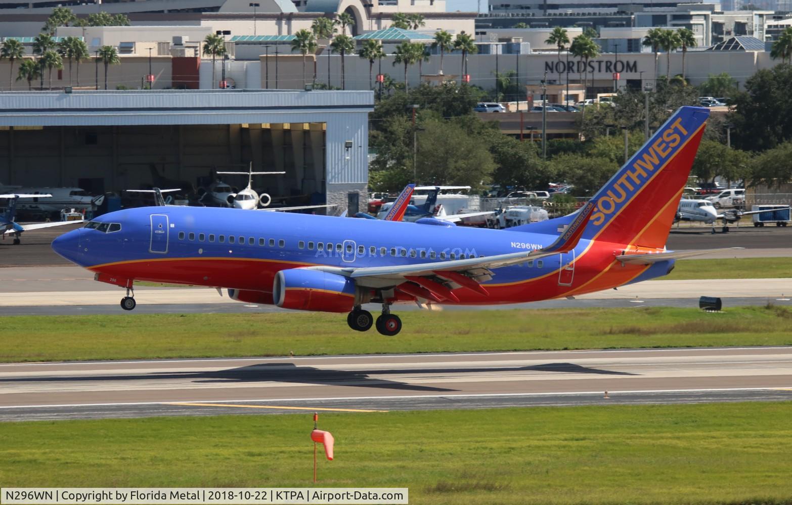 N296WN, 2007 Boeing 737-7H4 C/N 36613, TPA 2018