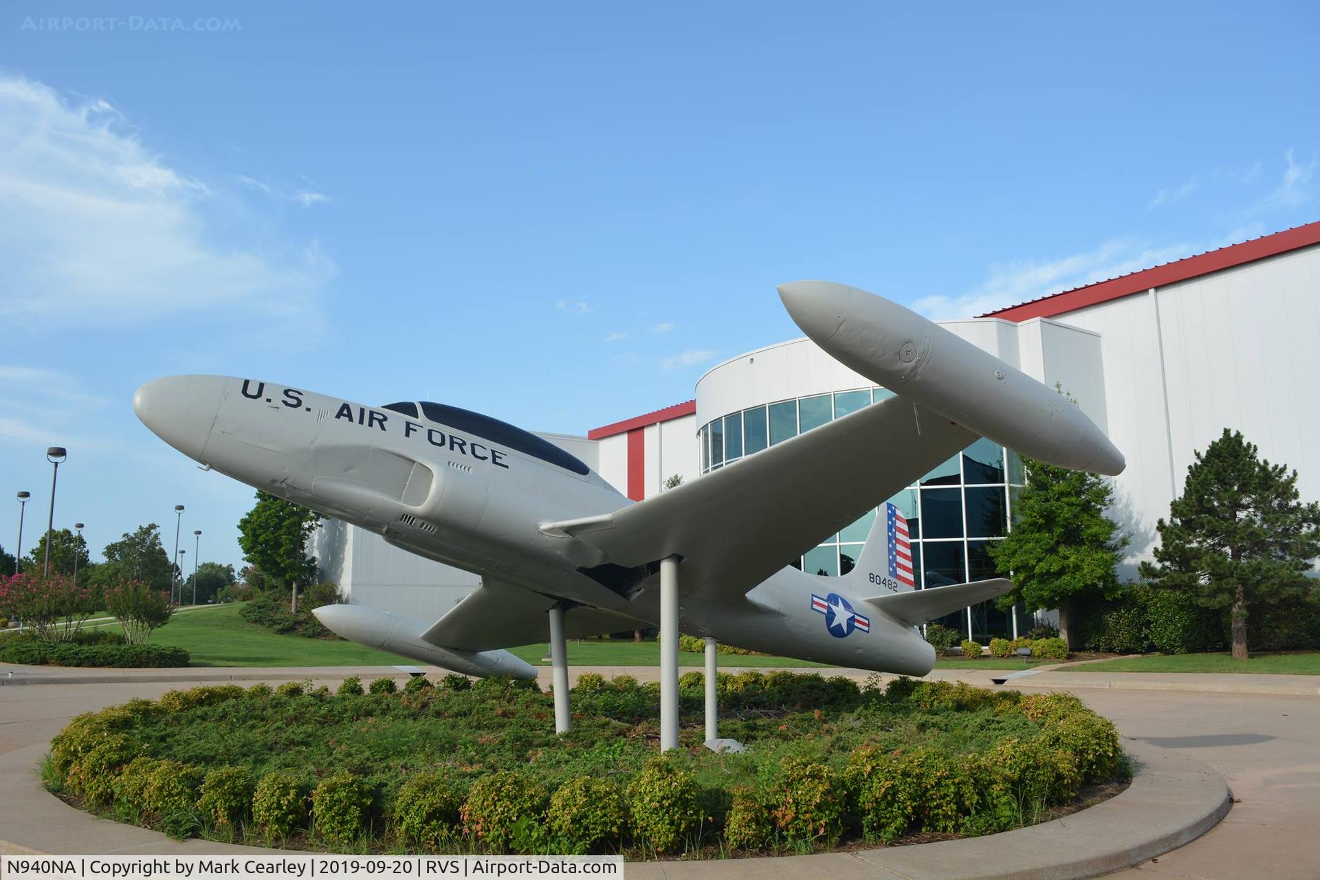 N940NA, 1953 Lockheed T-33A Shooting Star C/N 536011, Aircraft once owned by NASA-Johnson Space Center for PROBABLE Astronaut Flight use late '50s-to-late 60's.  Acquired by Tulsa (Vo)Tech. Avia. Maint Sch. aprox 1986-Repainted to what is today early '90s.  Became Gate-Guard aprox. 1997