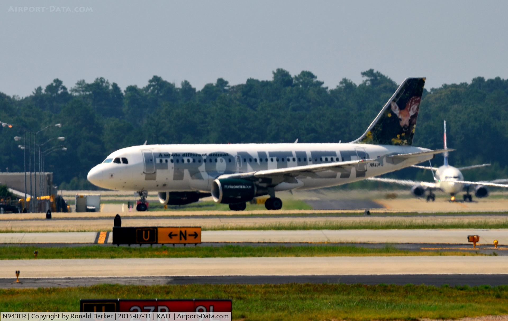 N943FR, 2005 Airbus A319-112 C/N 2518, Taxi Atlanta