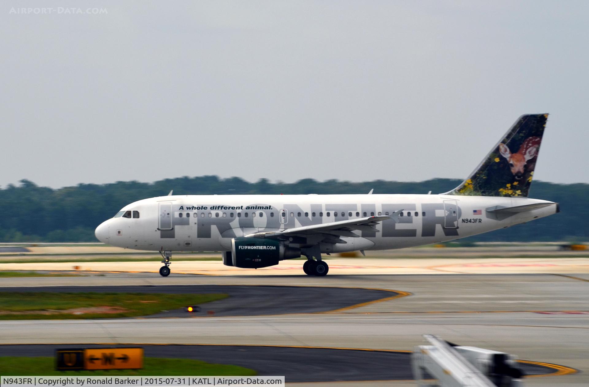 N943FR, 2005 Airbus A319-112 C/N 2518, Takeoff Atlanta