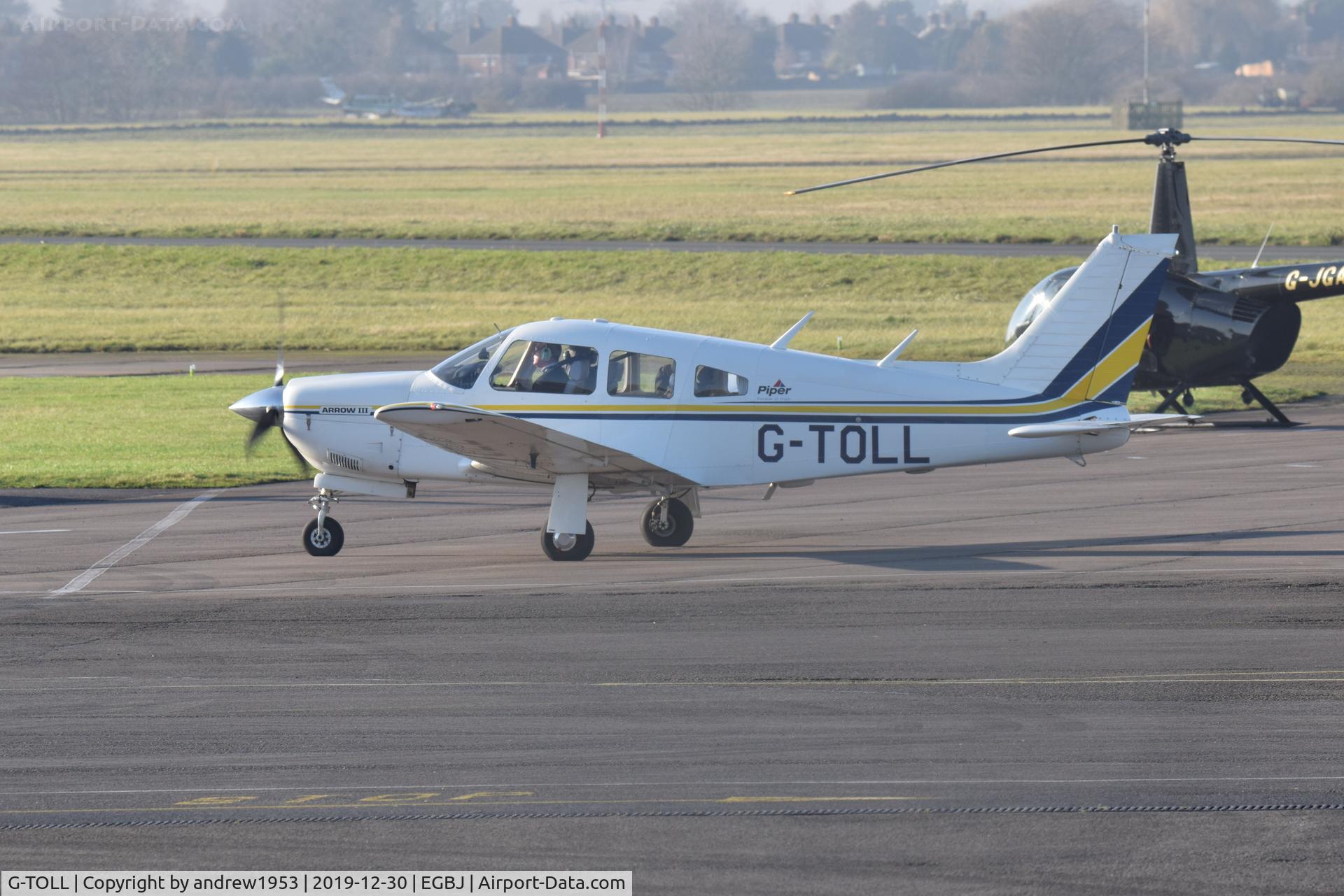G-TOLL, 1977 Piper PA-28R-201 Cherokee Arrow III C/N 28R-7837025, G-TOLL at Gloucestershire Airport.