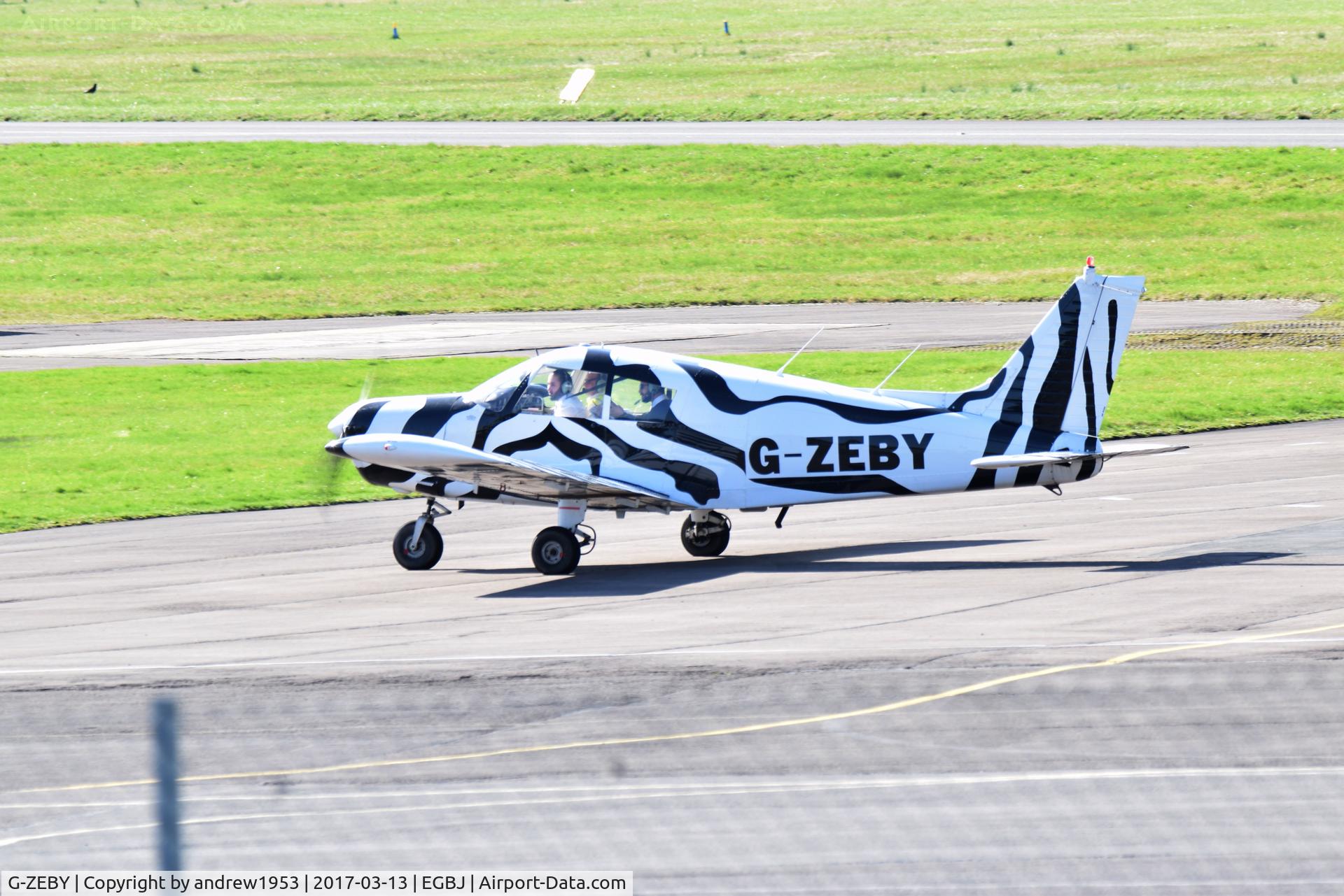 G-ZEBY, 1973 Piper PA-28-140 Cherokee E C/N 28-7325240, G-ZEBY at Gloucestershire Airport.