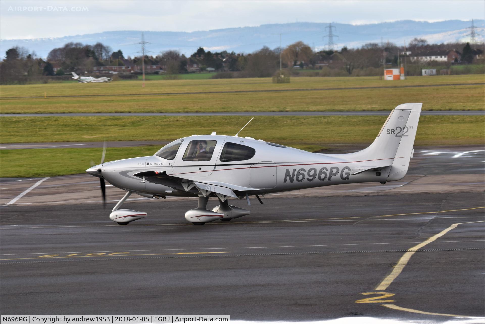 N696PG, Cirrus SR22 GS C/N 3606, N696PG at Gloucestershire Airport.