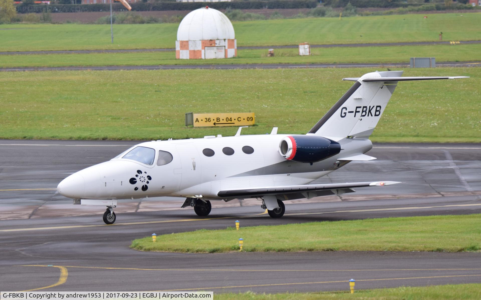 G-FBKB, 2008 Cessna 510 Citation Mustang Citation Mustang C/N 510-0126, G-FBKB at Gloucestershire Airport.
