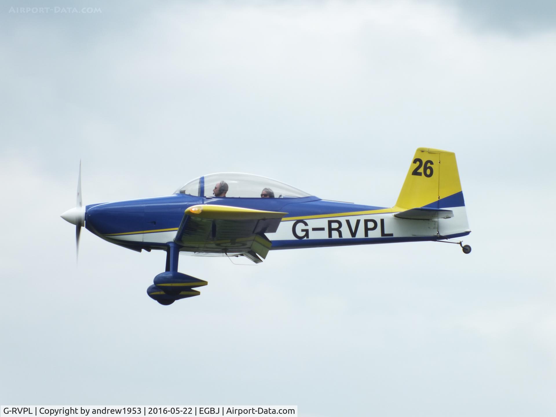 G-RVPL, 2006 Vans RV-8 C/N PFA 303-13885, G-RVPL landing at Gloucestershire Airport.