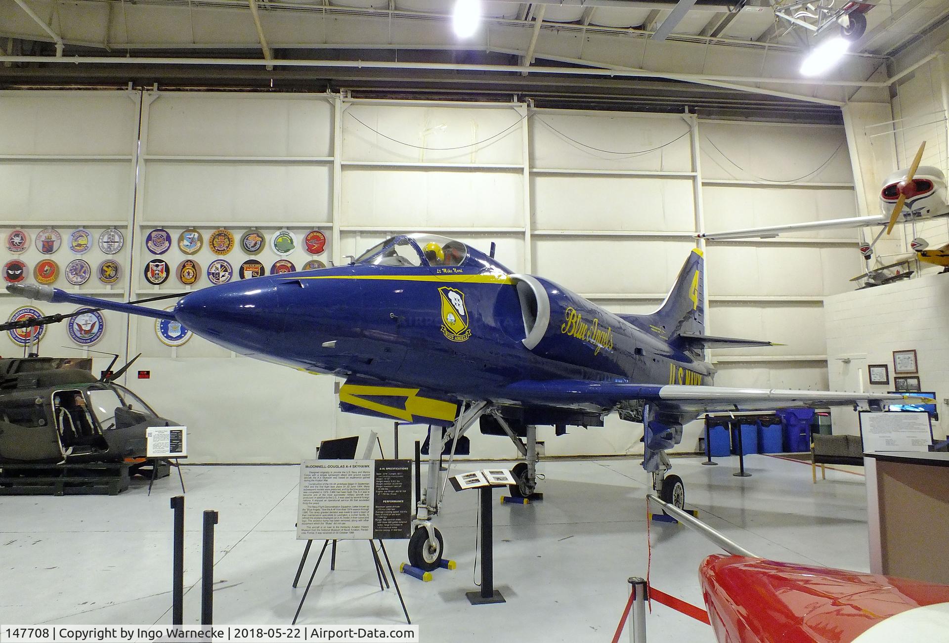 147708, Douglas A-4L Skyhawk C/N 12472, Douglas A-4L Skyhawk at the Aviation Museum of Kentucky, Lexington KY