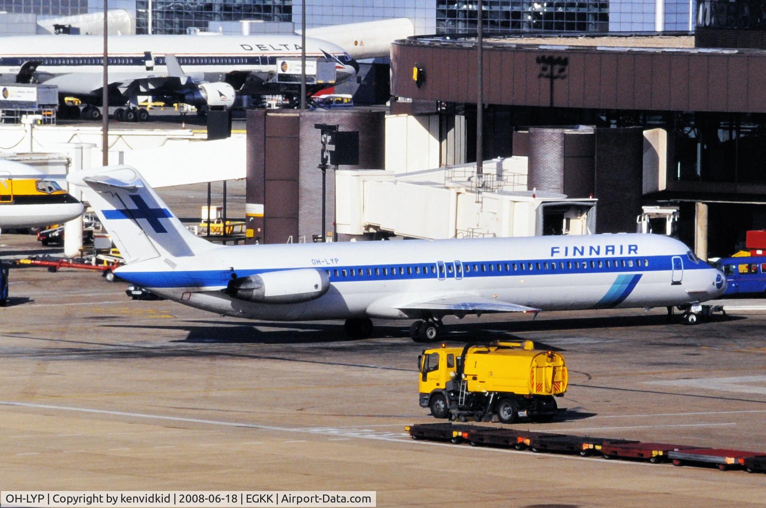 OH-LYP, 1976 McDonnell Douglas DC-9-51 C/N 47696, At London Gatwick Airport, circa 1996.