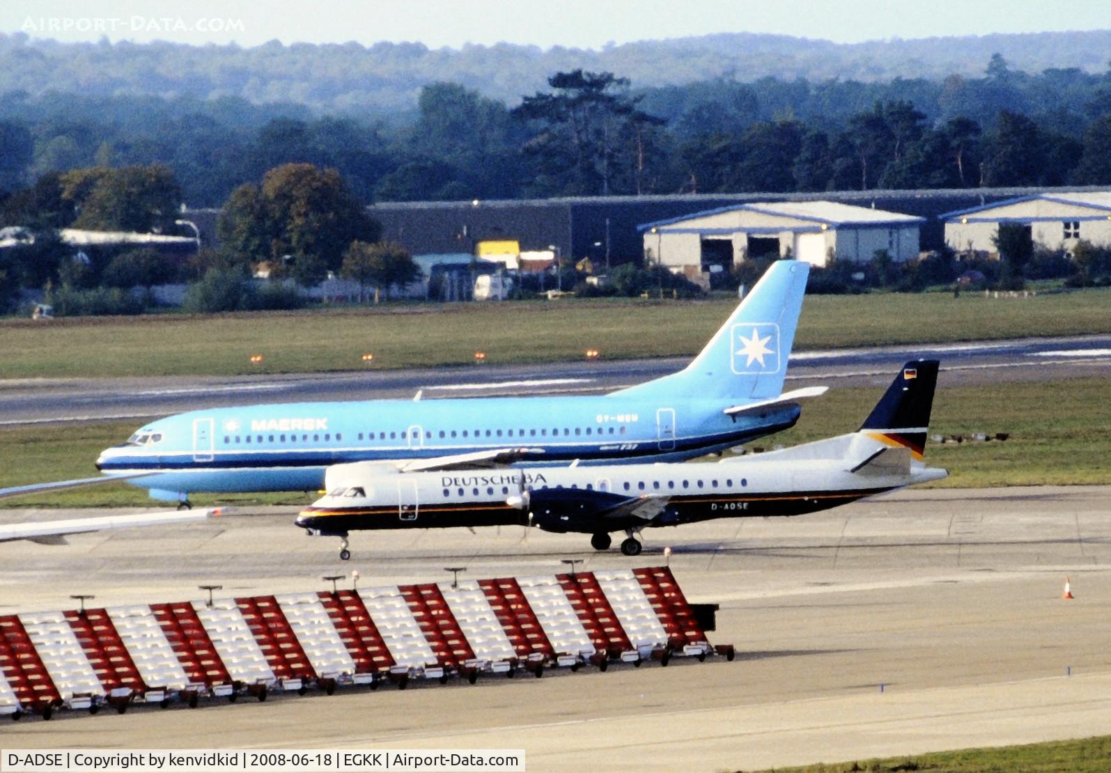 D-ADSE, 1995 Saab 2000 C/N 2000-025, At London Gatwick Airport, circa 1996.