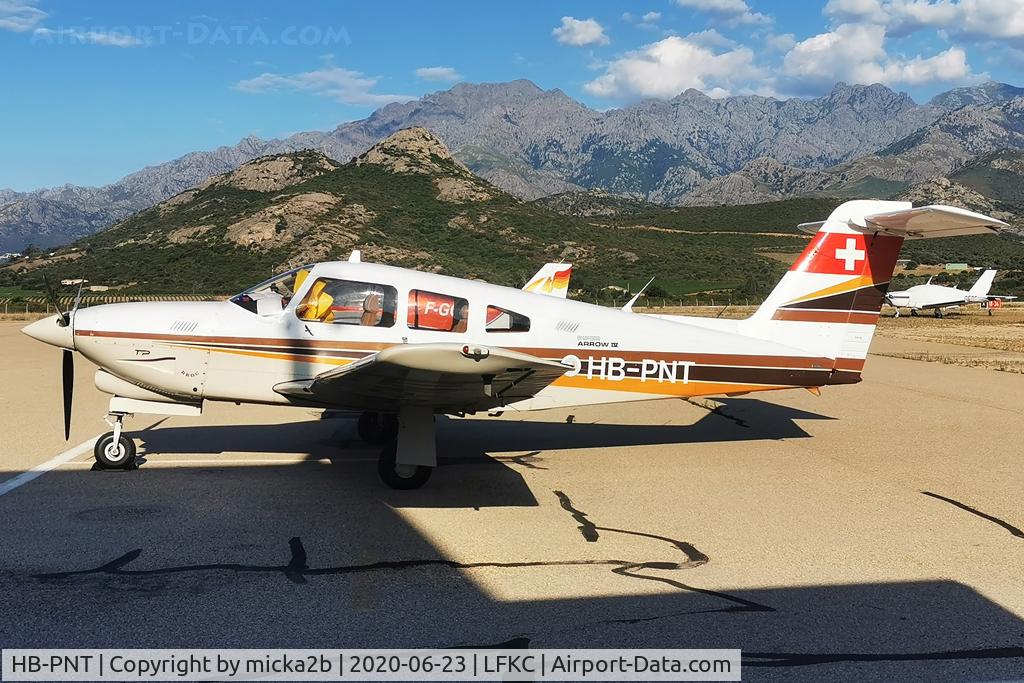 HB-PNT, 1984 Piper PA-28RT-201T Turbo Arrow IV C/N 28R-8431031, Parked