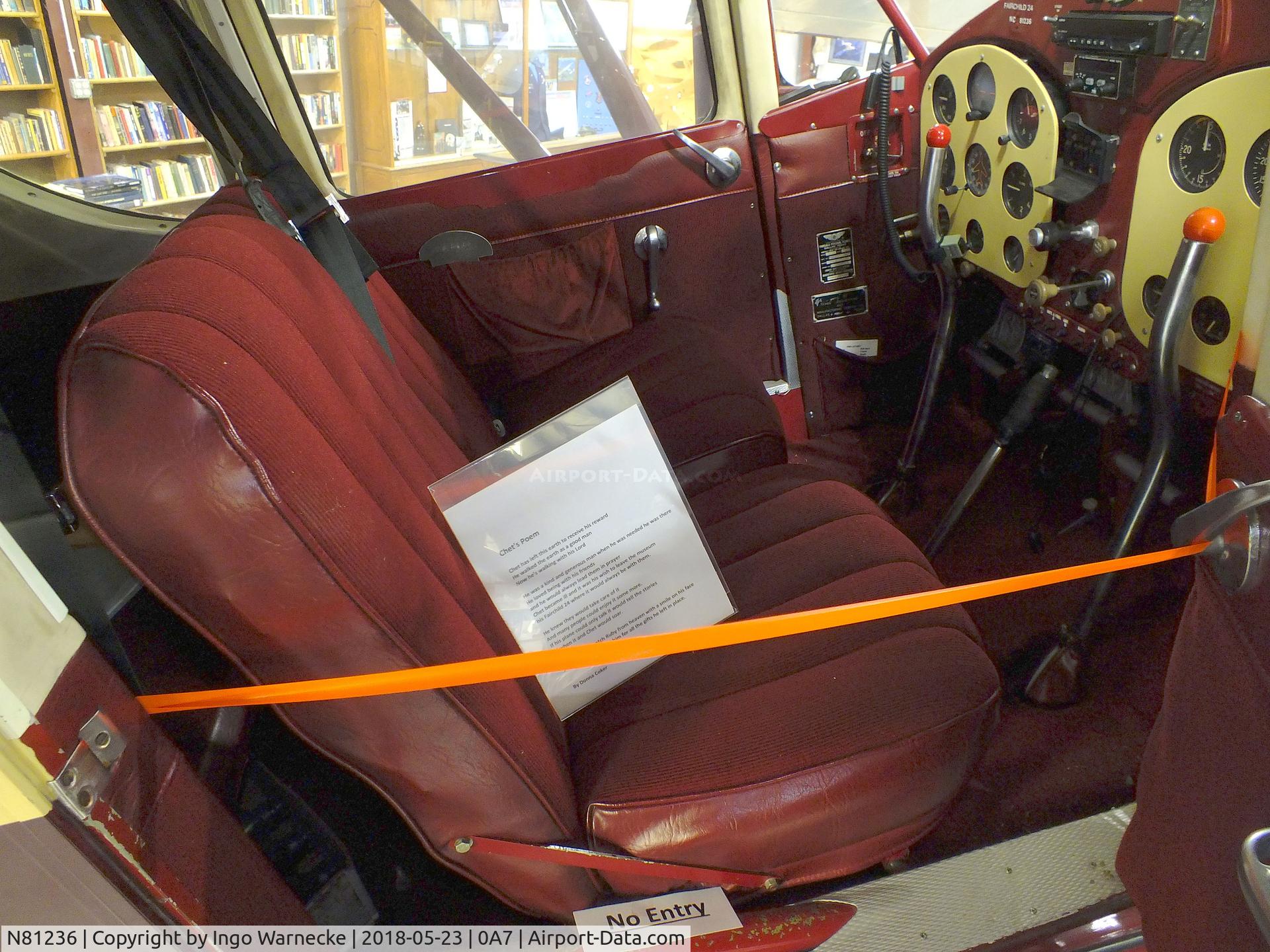 N81236, 1946 Fairchild 24R-46 C/N R46137, Fairchild 24R-46 at the Western North Carolina Air Museum, Hendersonville NC  #c