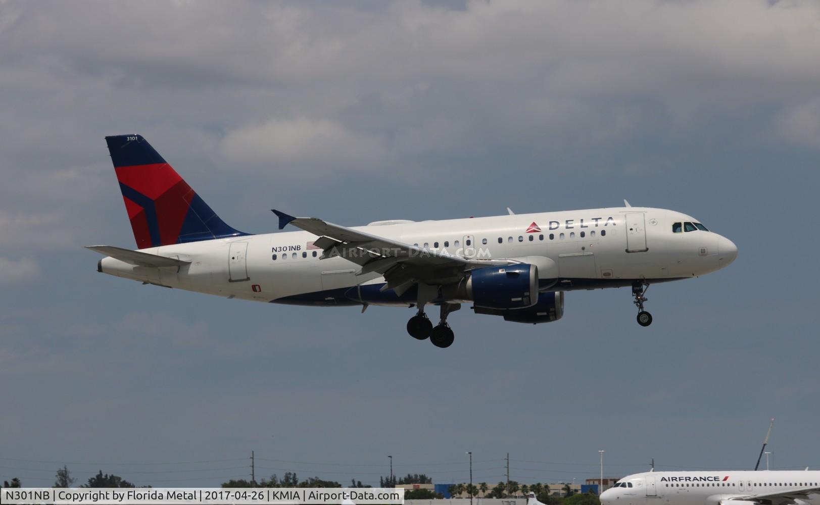 N301NB, 1999 Airbus A319-114 C/N 1058, MIA 2017