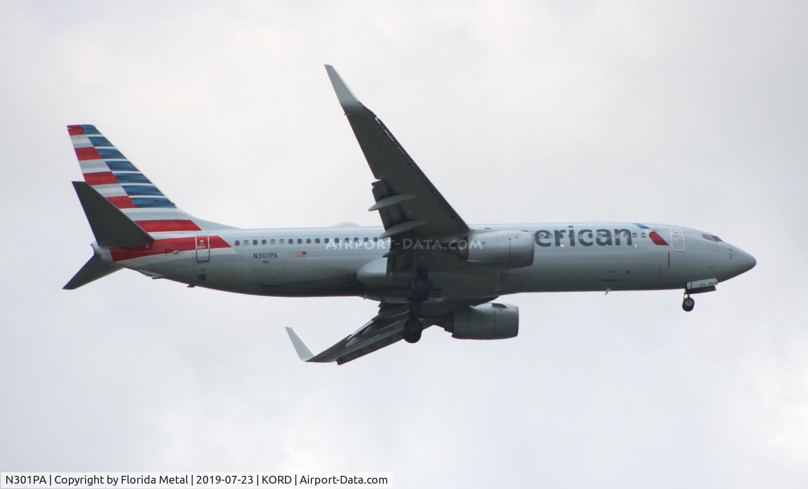 N301PA, 2016 Boeing 737-800 C/N 31255, ORD 2019