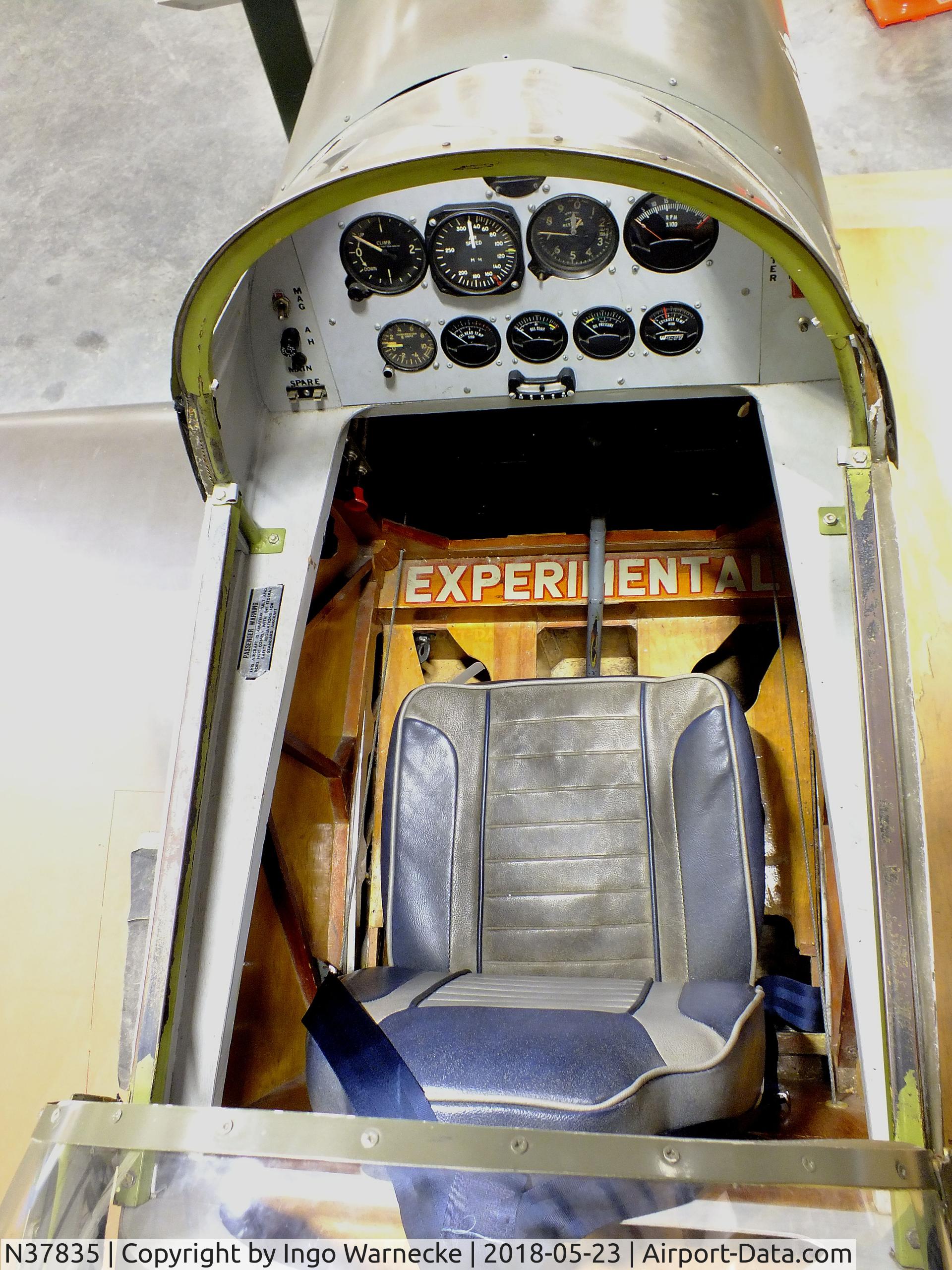 N37835, 1988 Gilbert Robert N DGA1-A C/N 1, Robert N. Gilbert DGA1-A Sportfire (3/4-scale Spitfire look-alike homebuilt) at the Western North Carolina Air Museum, Hendersonville NC  #c