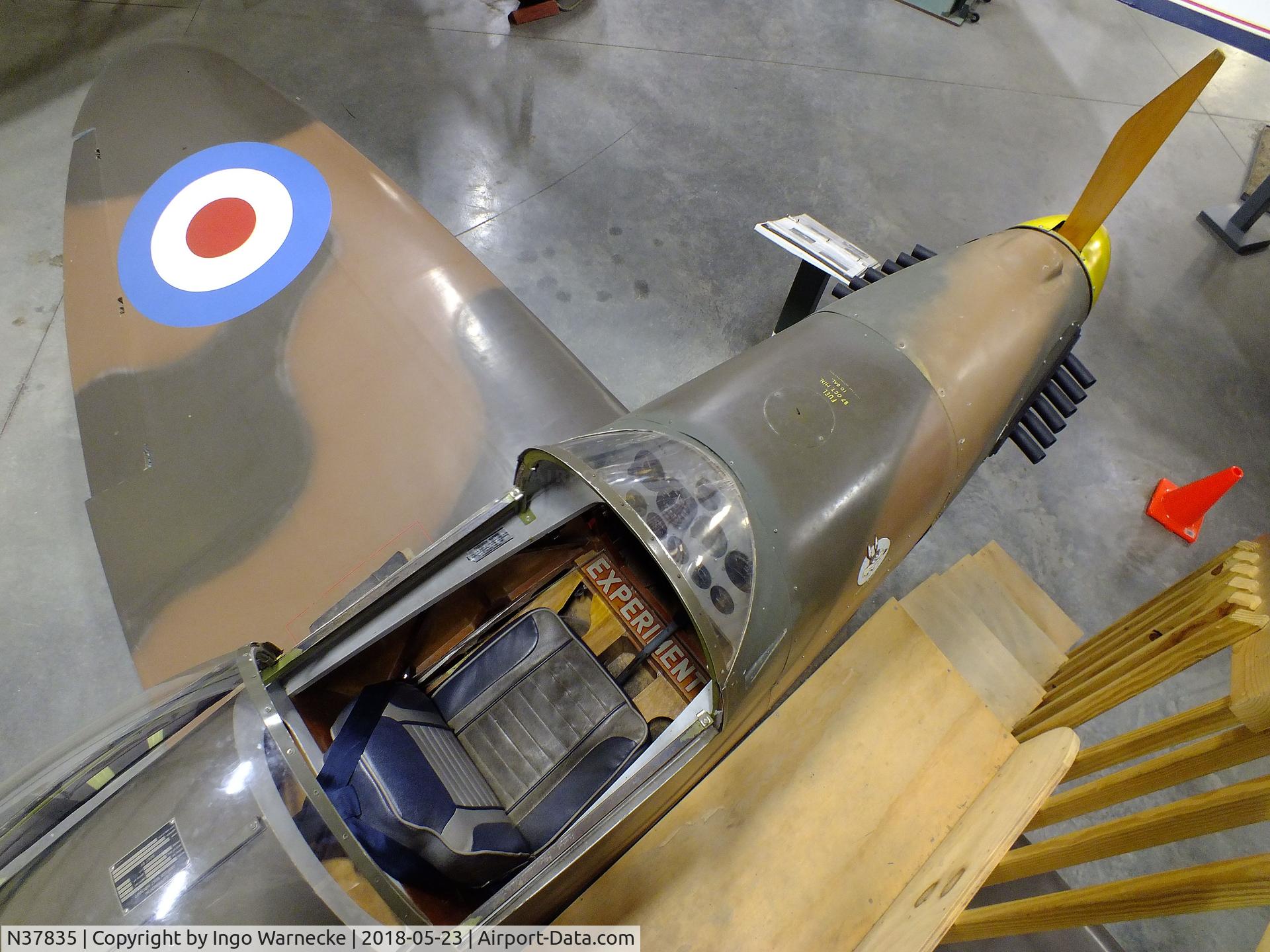 N37835, 1988 Gilbert Robert N DGA1-A C/N 1, Robert N. Gilbert DGA1-A Sportfire (3/4-scale Spitfire look-alike homebuilt) at the Western North Carolina Air Museum, Hendersonville NC