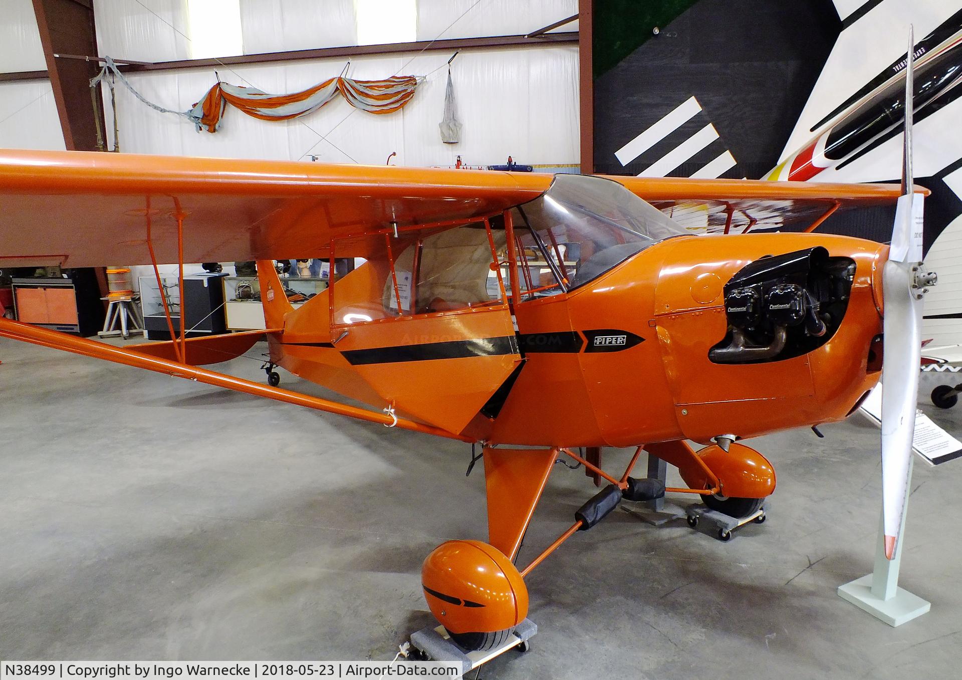N38499, 1941 Piper J5A Cub Cruiser C/N 5-982, Piper J5A Cub Cruiser at the Western North Carolina Air Museum, Hendersonville NC