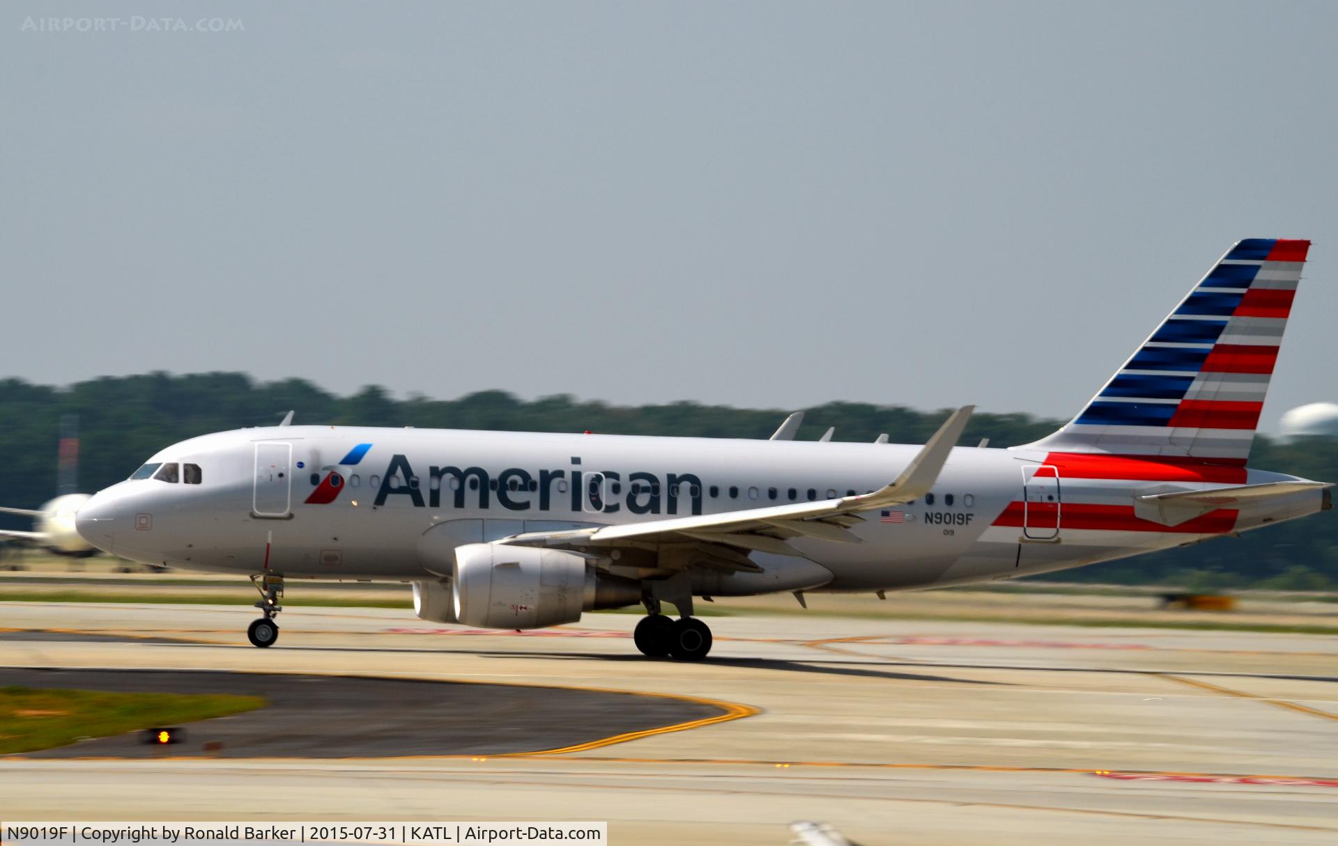 N9019F, 2014 Airbus A319-115 C/N 6154, Takeoff Atlanta
