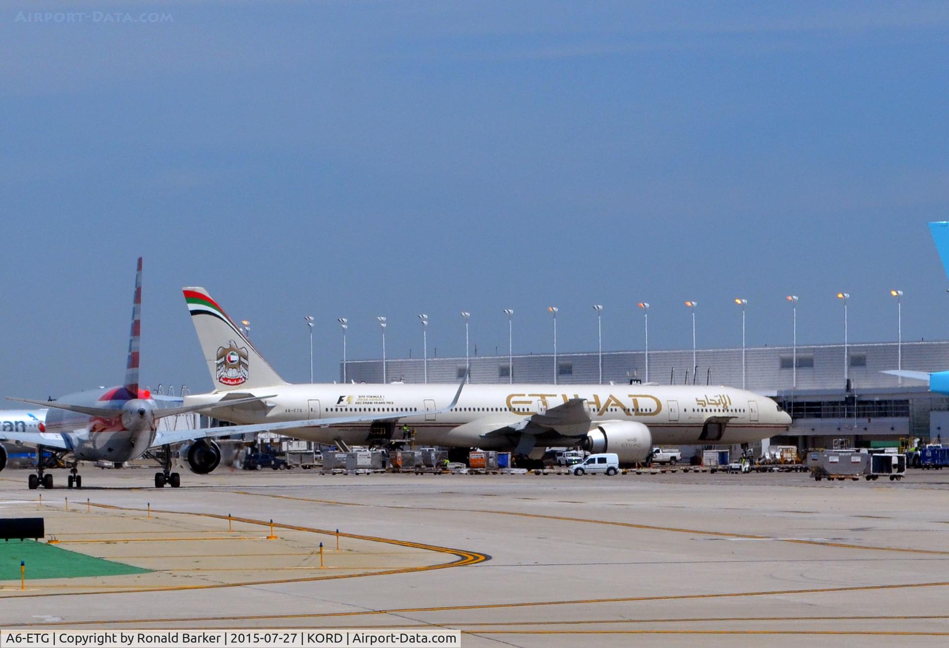 A6-ETG, 2011 Boeing 777-3FX/ER C/N 39681, At the gate O'Hare