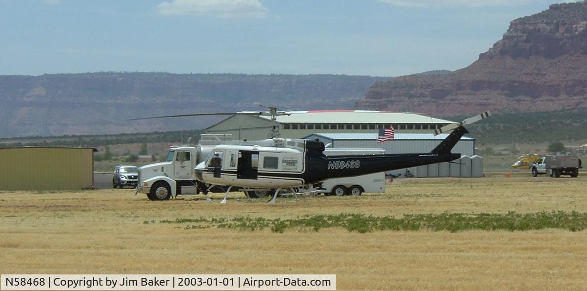 N58468, 1971 Bell UH-1H Iroquois C/N 13122, N58468 formerly US Army 71-20298 at Kanab Airport in Utah.