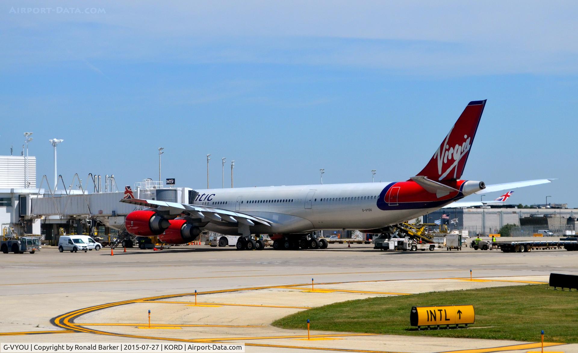 G-VYOU, 2006 Airbus A340-642 C/N 765, At the gate O'Hare   Emmeline Heaney